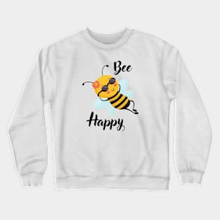 Funny Bee Happy Crewneck Sweatshirt